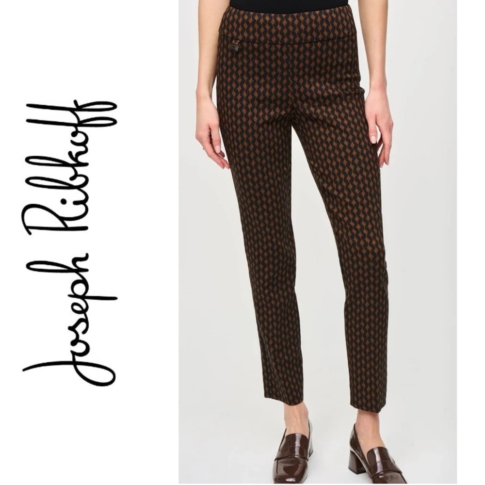 Joseph Ribkoff Jacquard Woven Slim Fit Pant